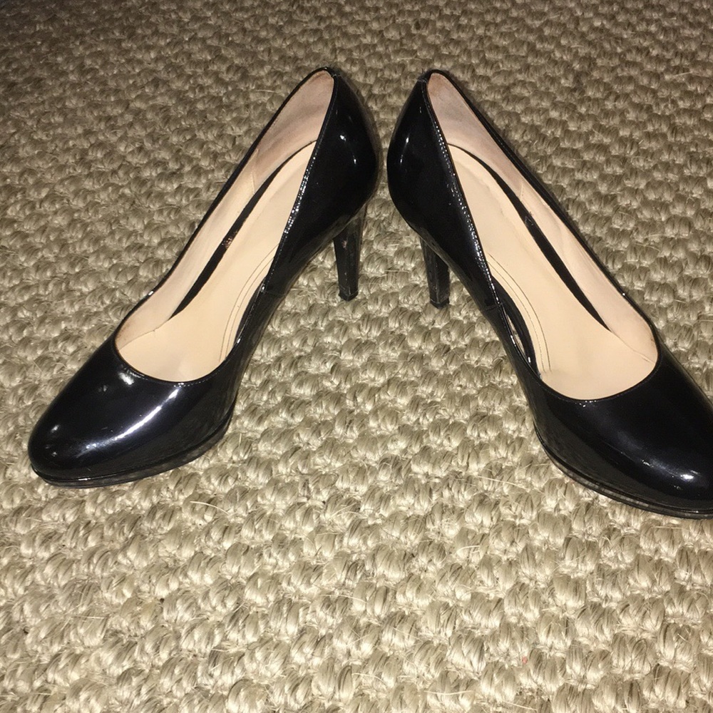 Cole Hahn Nike Air 4in Black Patent Leather Heels